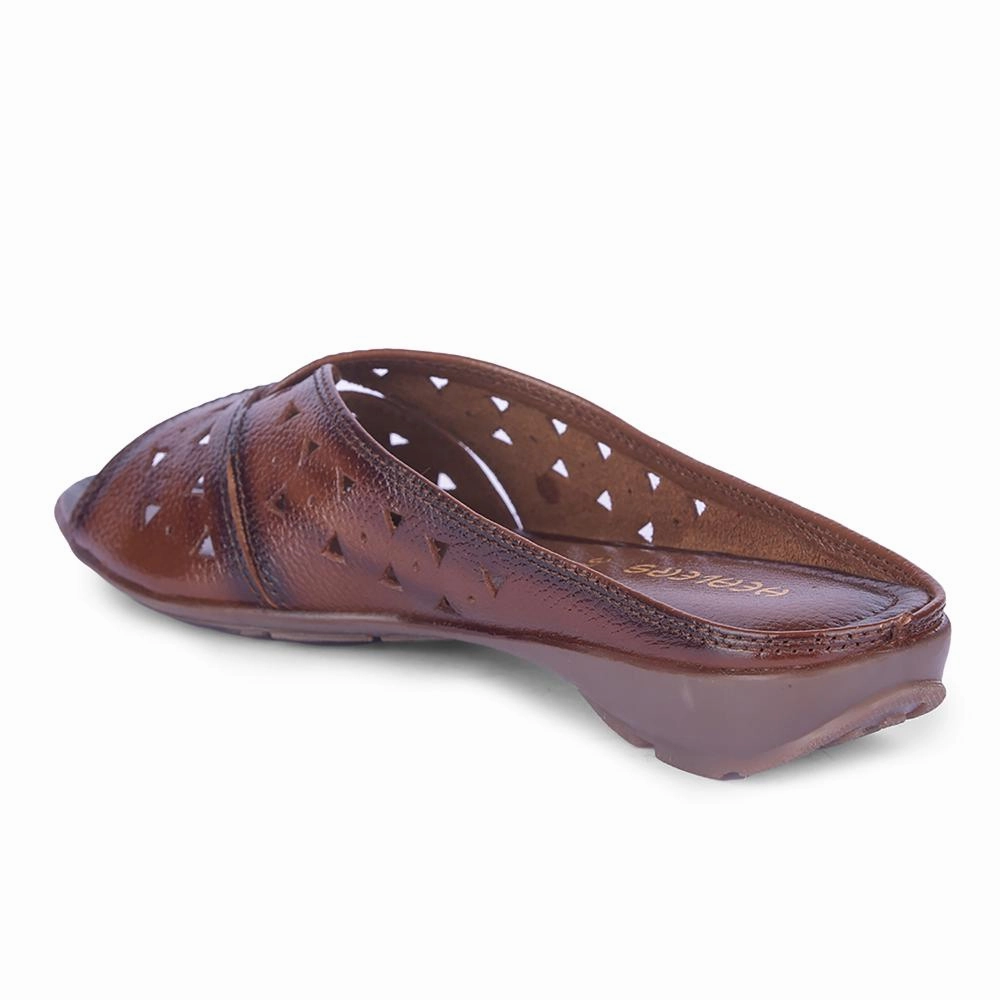 Healers Casual Tan Slippers For Women TLO-62 By Liberty