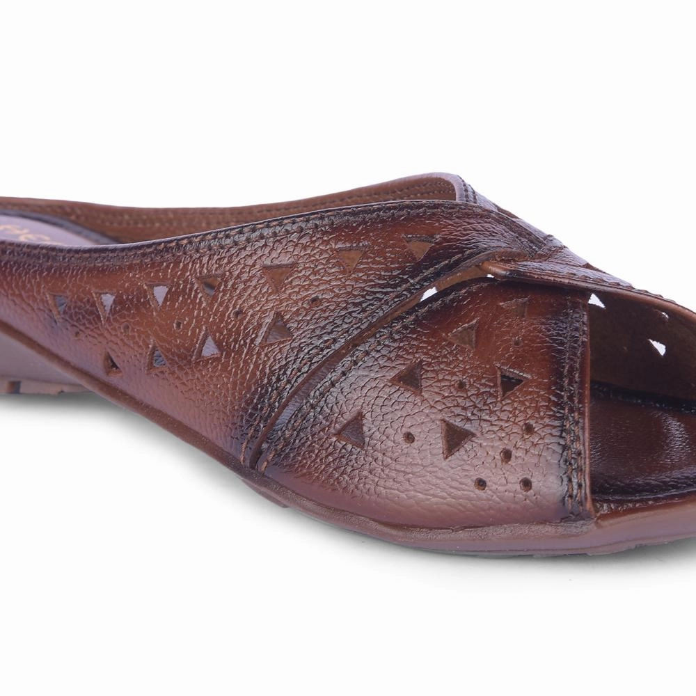 Healers Casual Tan Slippers For Women TLO-62 By Liberty