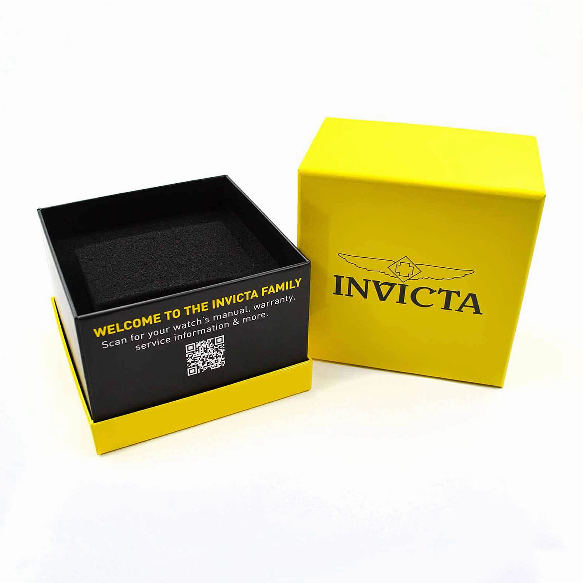 Invicta Men's Watch - Aviator Quartz Chronograph Black Dial Silicone Strap | 28102
