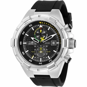 Invicta Men's Watch - Aviator Quartz Chronograph Black Dial Silicone Strap | 28102