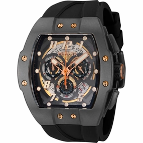 Invicta Men's Watch - JM Correa Chronograph Black and Transparent Dial Strap | 44410