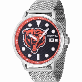 Invicta Men's Watch - NFL Chicago Bears Dark Blue Dial Steel Mesh Bracelet | 47978