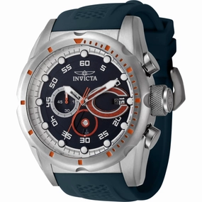 Invicta Men's Watch - NFL Chicago Bears Quartz Chrono Black Silicone Strap | 45538