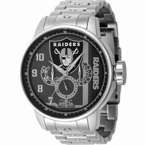Invicta Men's Watch - NFL Las Vegas Raiders Quartz Grey and Black Dial Steel | 45126