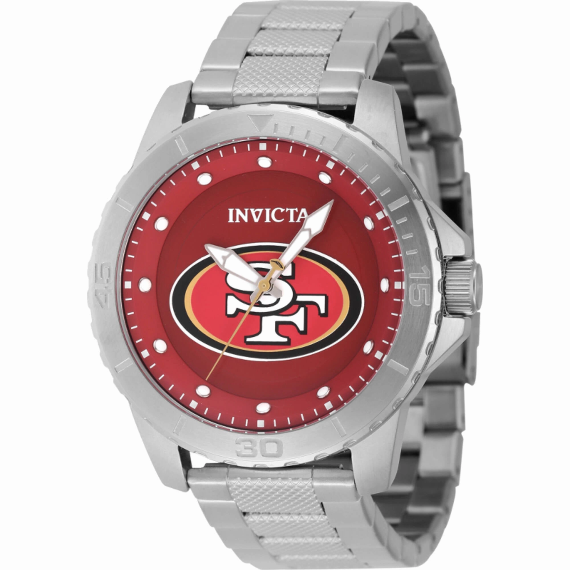 Invicta Men's Watch - NFL San Francisco 49ers Quartz Red Dial Steel Bracelet | 48086