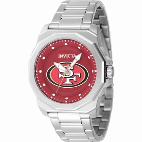 Invicta Men's Watch - NFL San Francisco 49ers Red Dial Silver Tone Bracelet | 47923