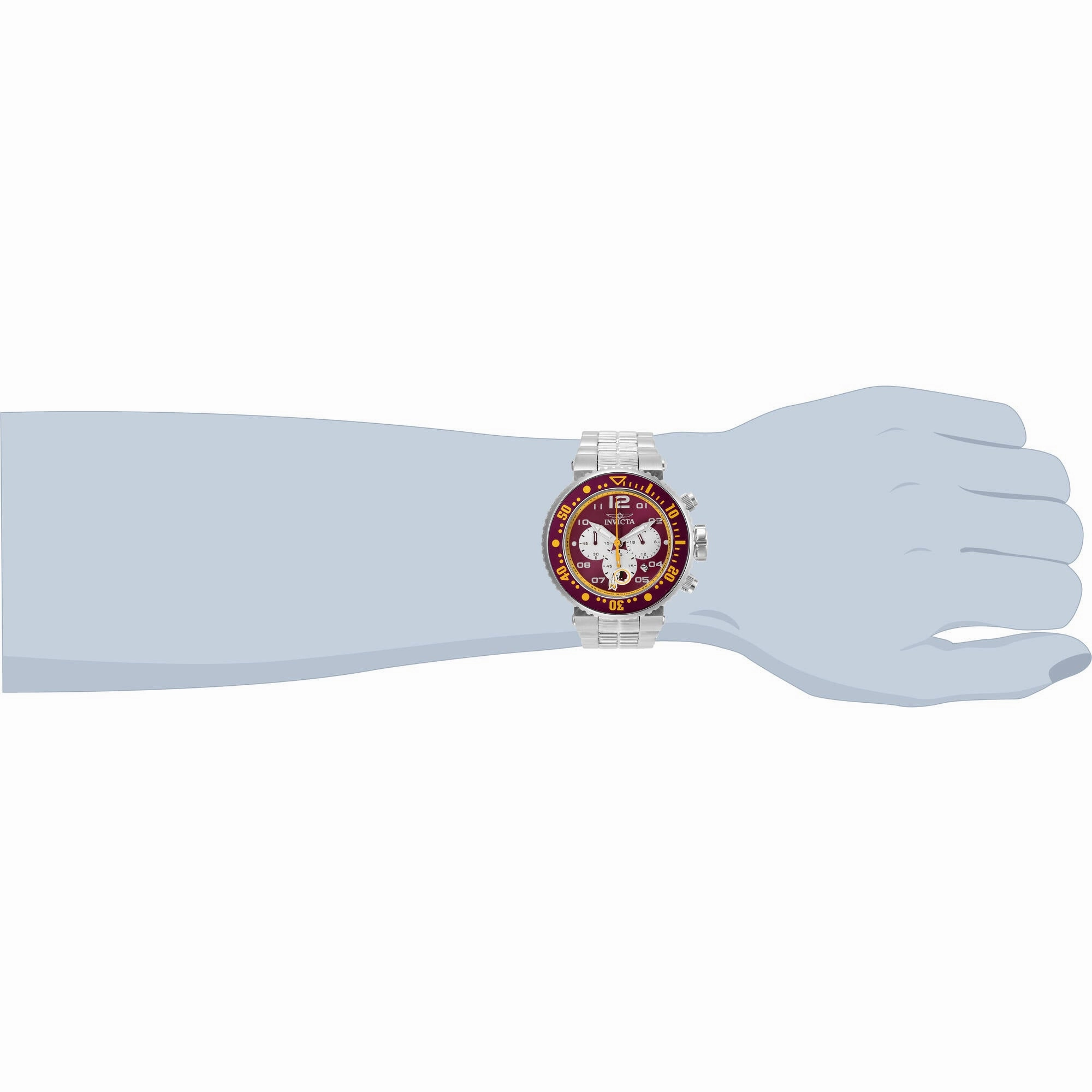 Invicta Men's Watch - NFL Washington Commanders Chrono Silver Steel Bracelet | 30286