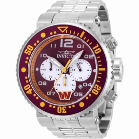Invicta Men's Watch - NFL Washington Commanders Chrono Silver Steel Bracelet | 30286