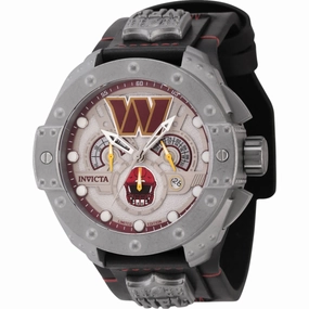 Invicta Men's Watch - NFL Washington Commanders Chrono Steel and Leather Strap | 45118
