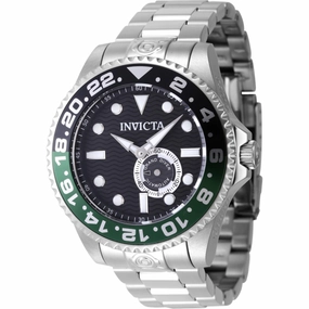 Invicta Men's Watch - Pro Diver Automatic Black Dial Silver Steel Bracelet | 47296