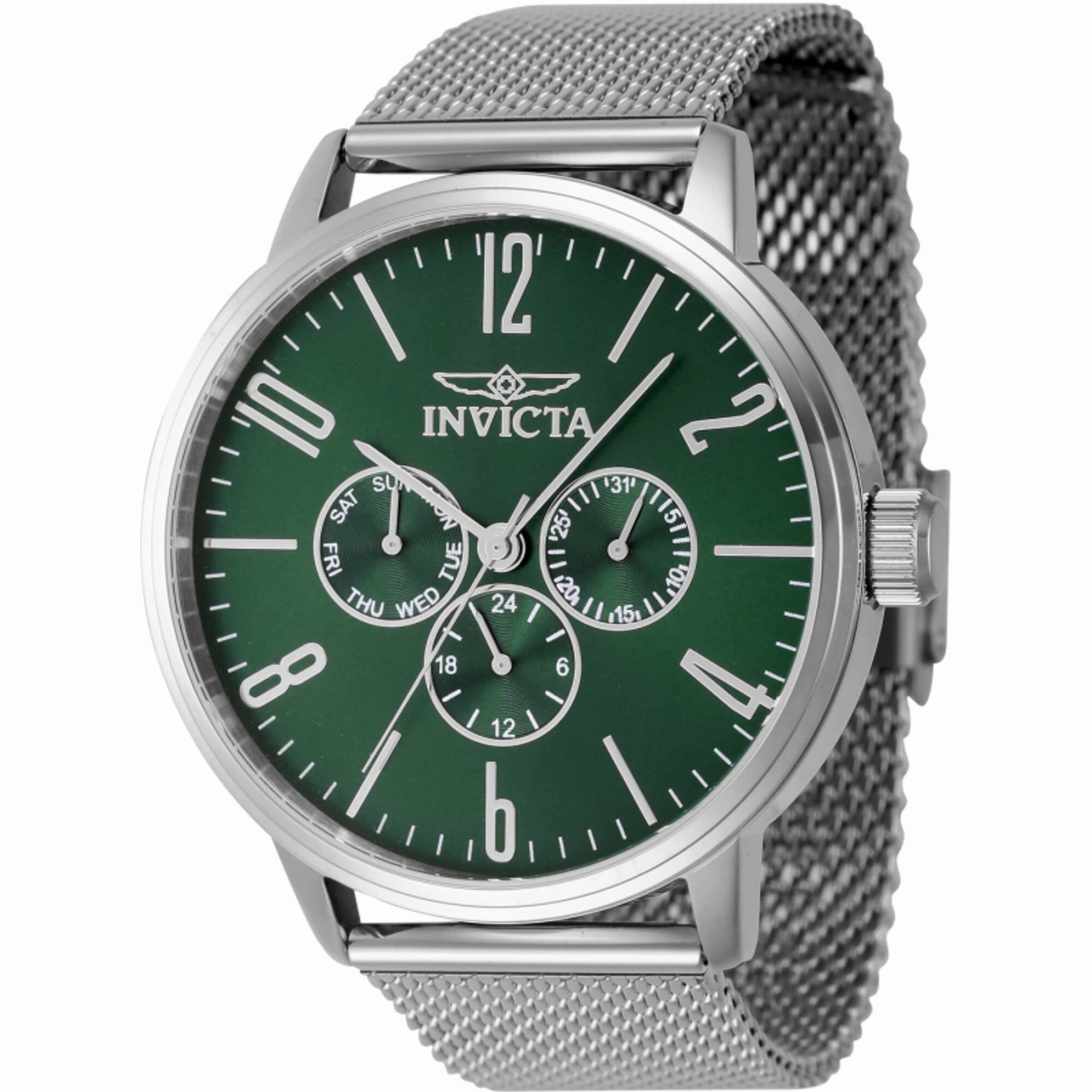 Invicta Men's Watch - Specialty Green Dial Stainless Steel Mesh Bracelet | 47120