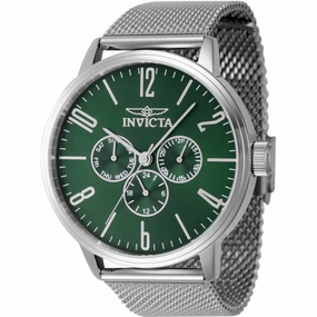 Invicta Men's Watch - Specialty Green Dial Stainless Steel Mesh Bracelet | 47120