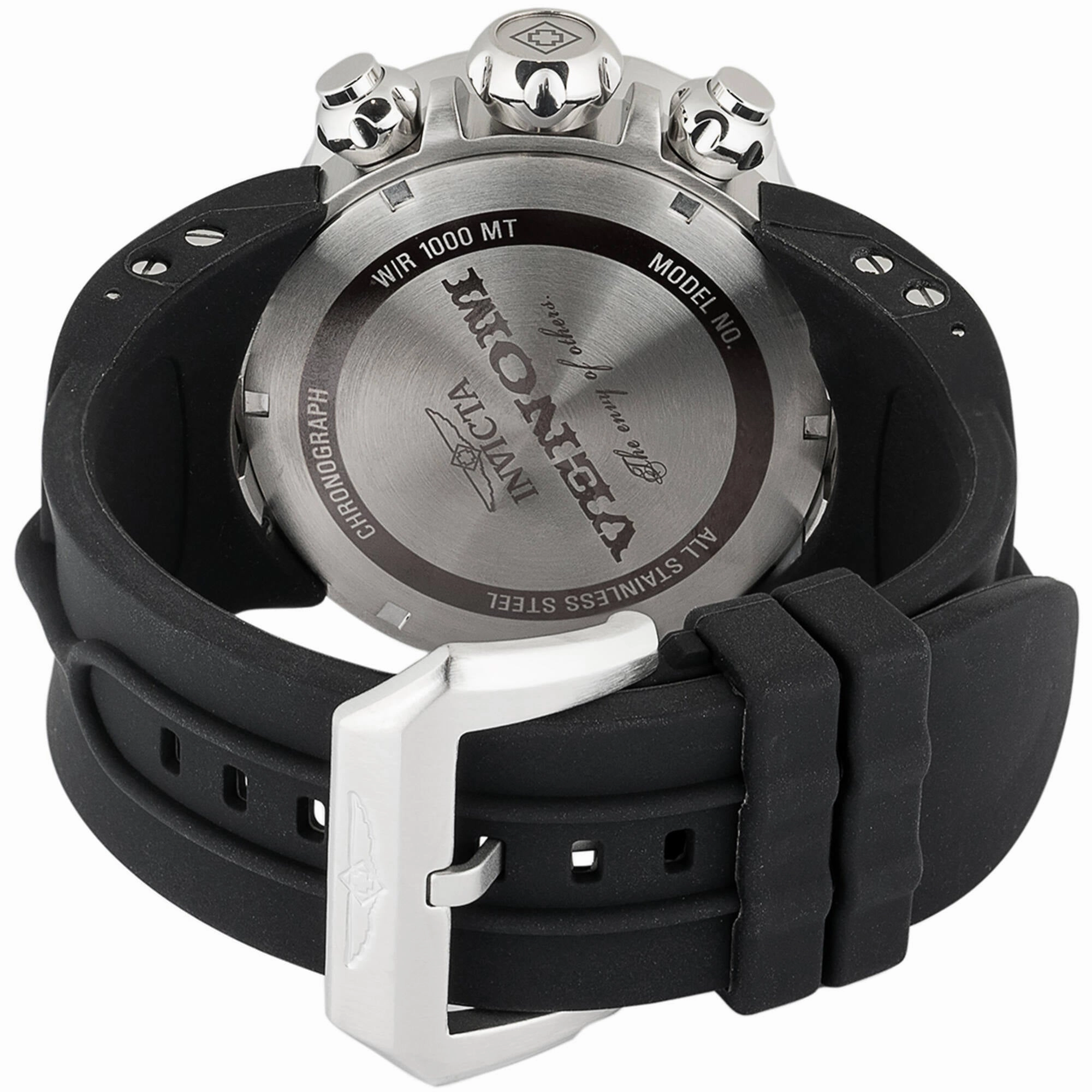 Invicta Men's Watch - Venom Quartz Black Mother of Pearl Dial Silicone Strap | 46465