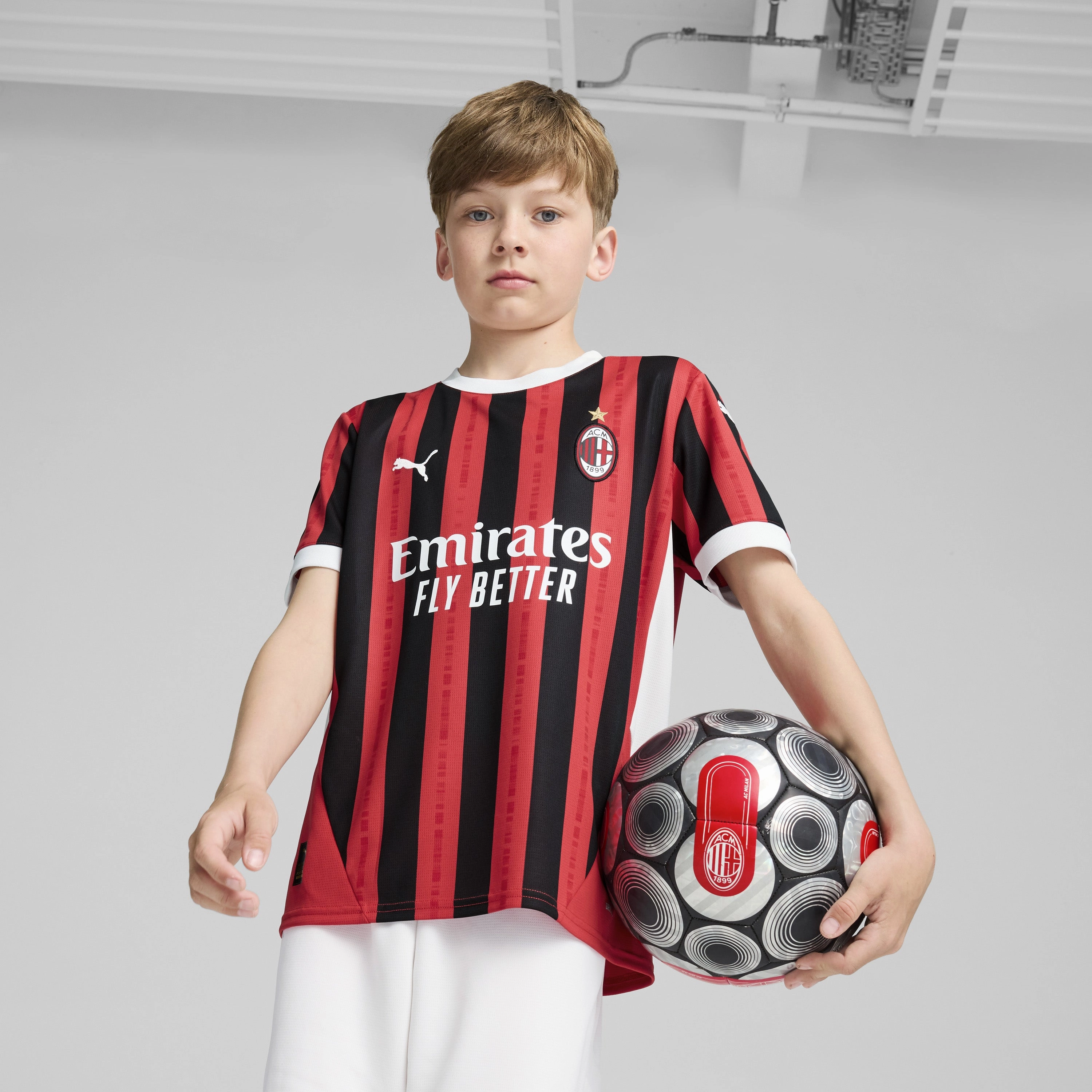 Junior's AC Milan 2024/25 Home Replica Soccer Jersey