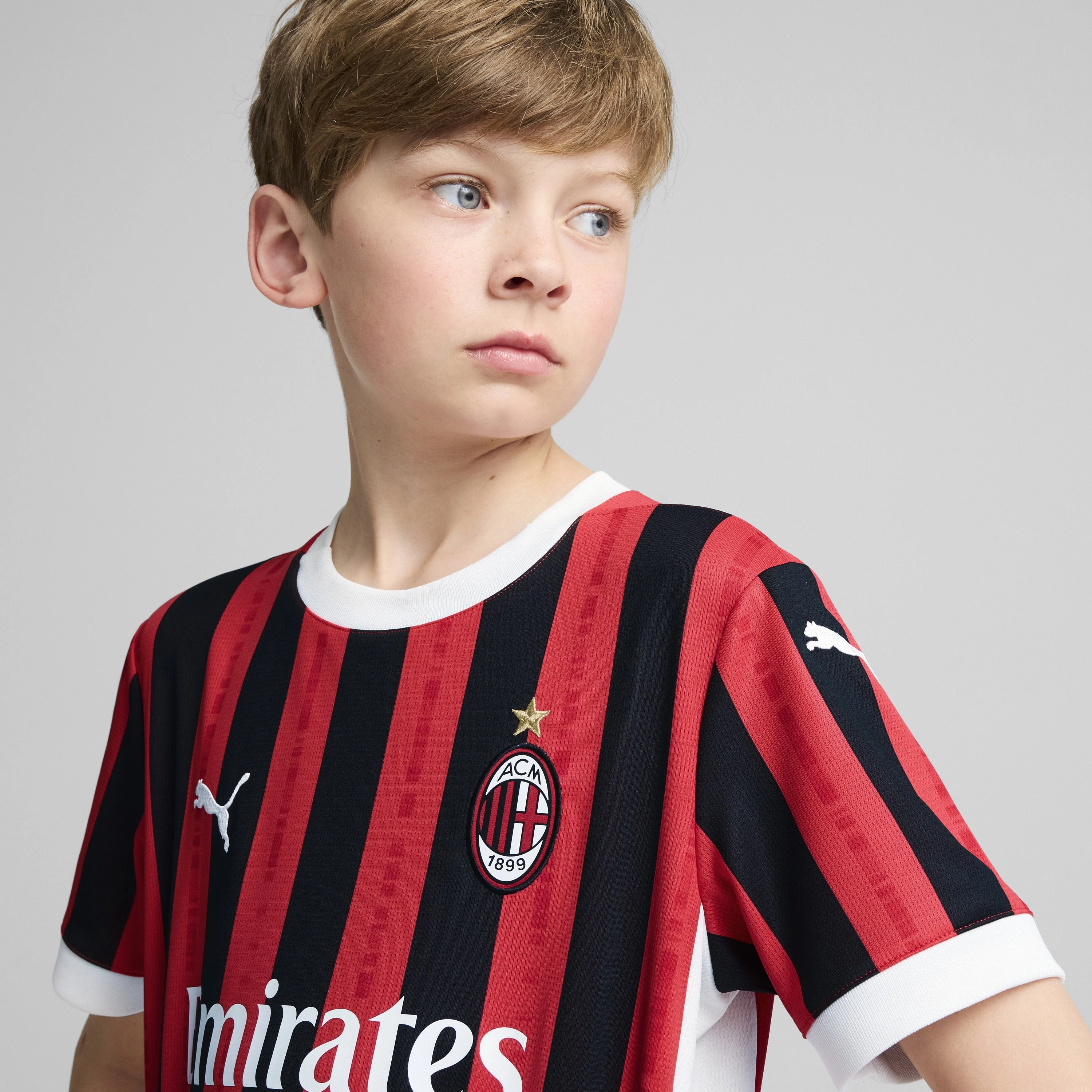 Junior's AC Milan 2024/25 Home Replica Soccer Jersey