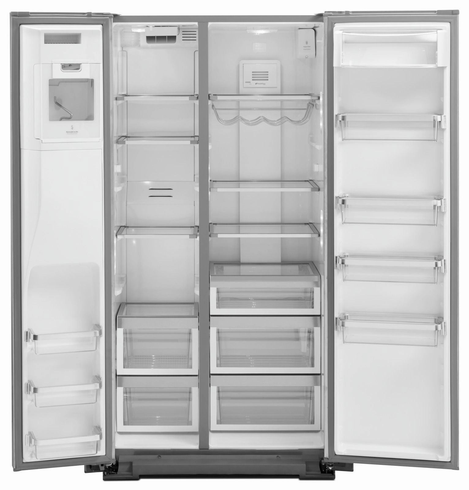 KitchenAid Black Stainless Side-by-Side Refrigerator (19.9 Cu.Ft.) - KRSC700HBS