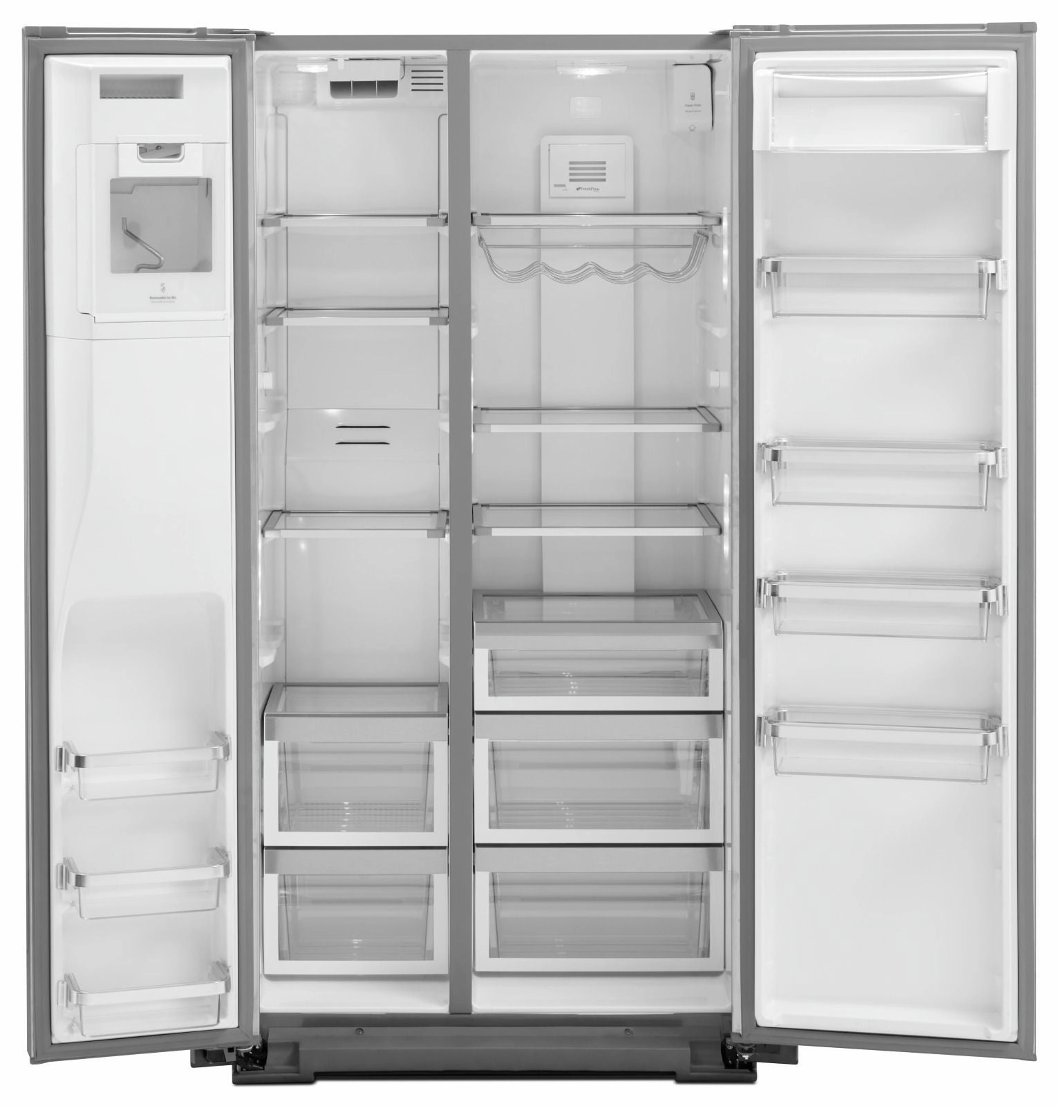 KitchenAid Black Stainless Side-by-Side Refrigerator (22.6 Cu.Ft.) - KRSC703HBS