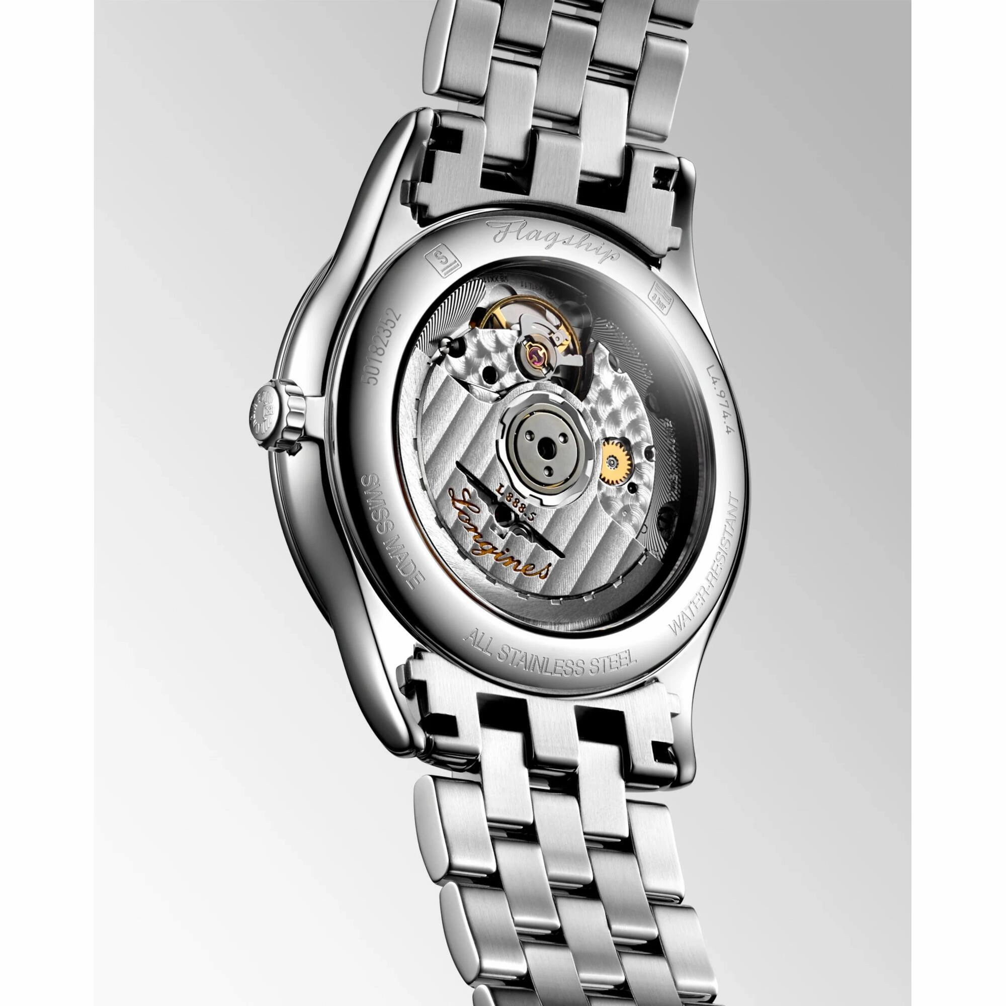 Longines Men's Watch - Flagship Automatic Silver Tone Dial Bracelet | L49744726