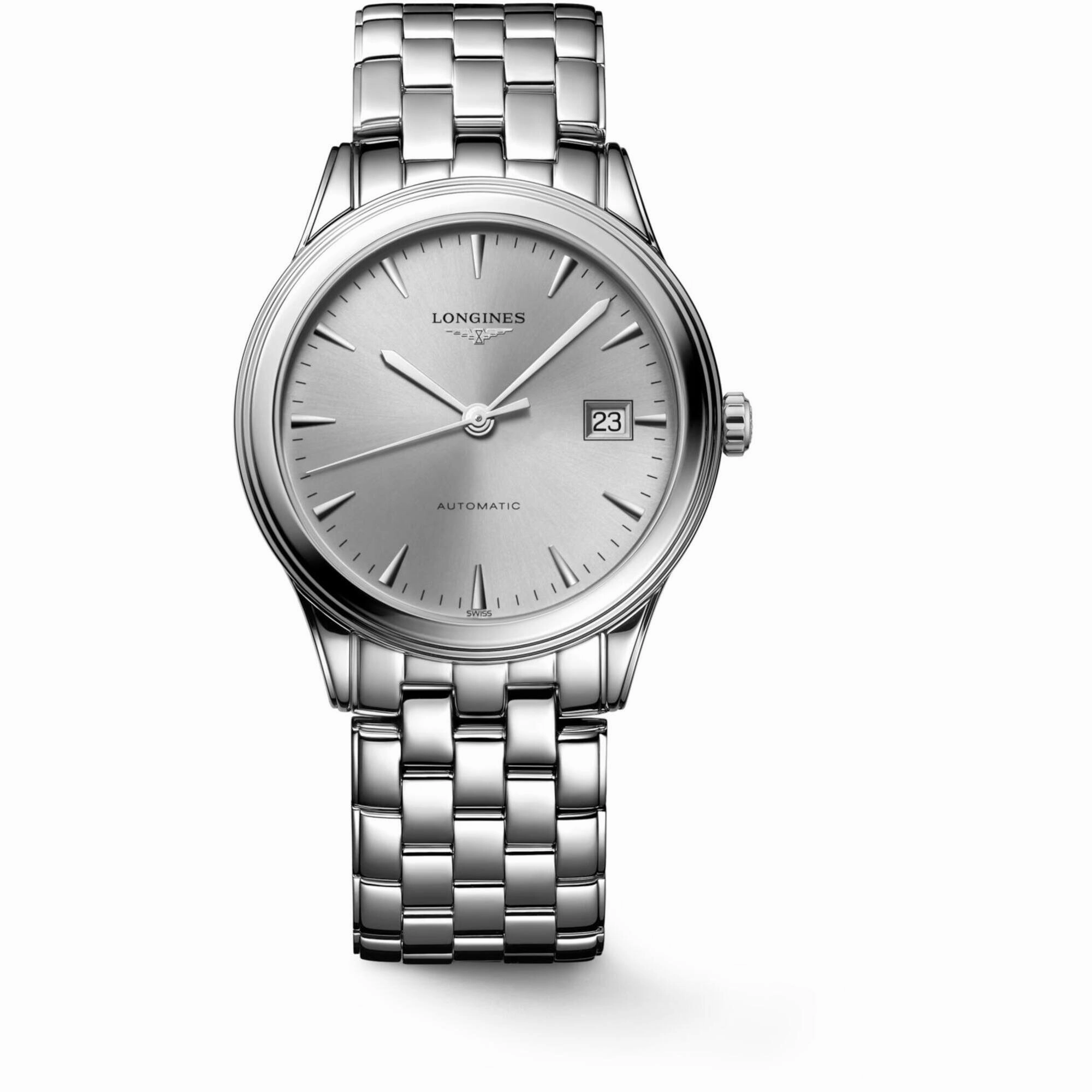 Longines Men's Watch - Flagship Automatic Silver Tone Dial Bracelet | L49744726
