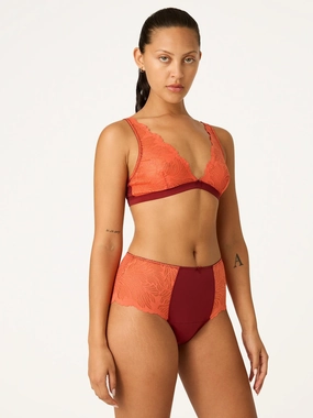 Manon Hi Waist Brief Moderate Bordeaux Red