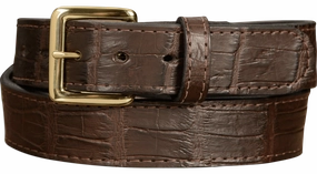 Men's Brown American Alligator Leather Belt