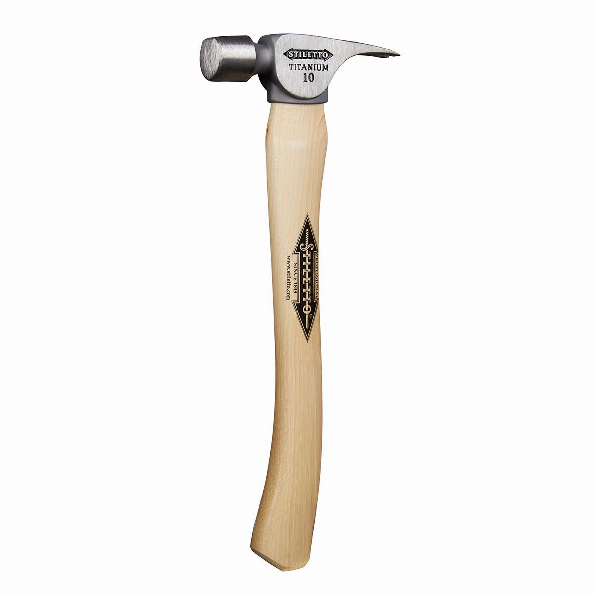 Milwaukee FH10C - 10 oz Titanium Smooth Face Hammer with 14.5 in. Curved Hickory Handle