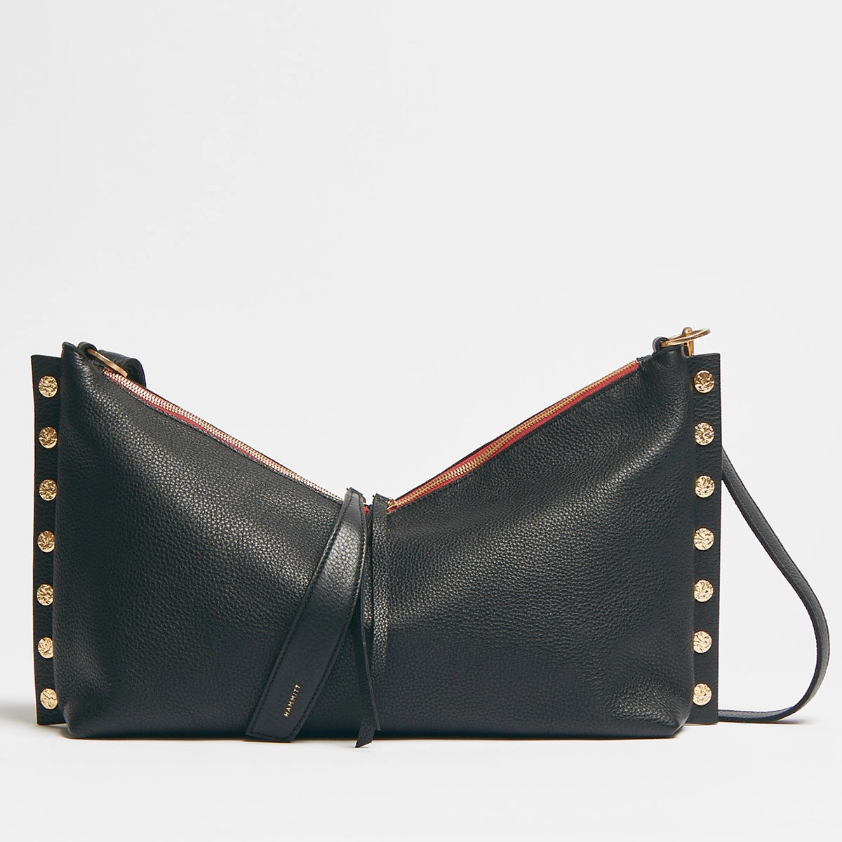 Mr. G | Black/Brushed Gold Hammered Red Zip | Lrg