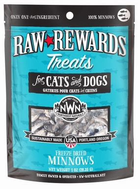 Northwest Naturals Raw Rewards Freeze-Dried Minnows Treats for Cats & Dogs