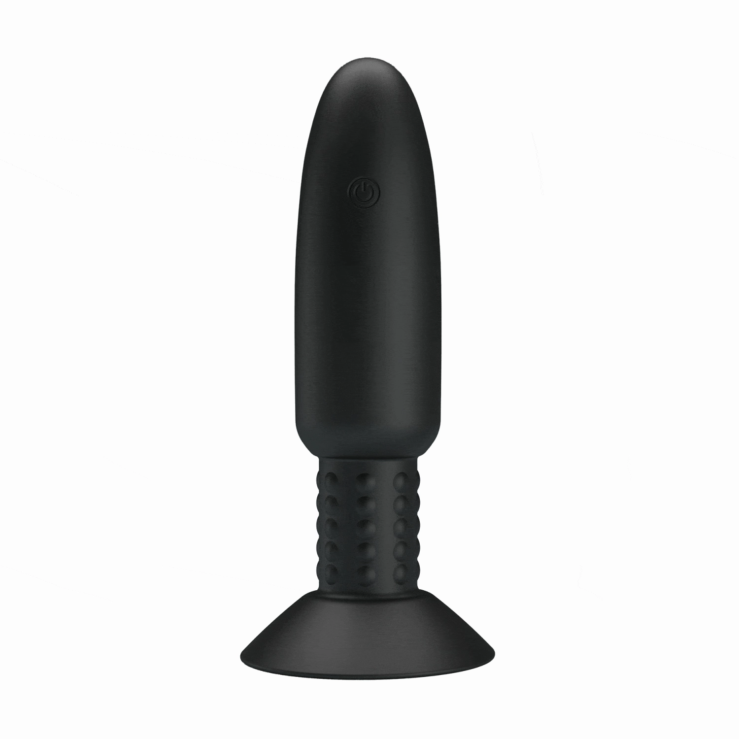 Pretty Love - Beaded Remote Control Vibrating Rotating Butt Plug (Black)