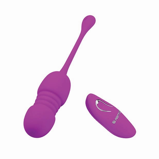 Pretty Love - Callieri Remote Thrusting and Vibrating Egg (Pink)