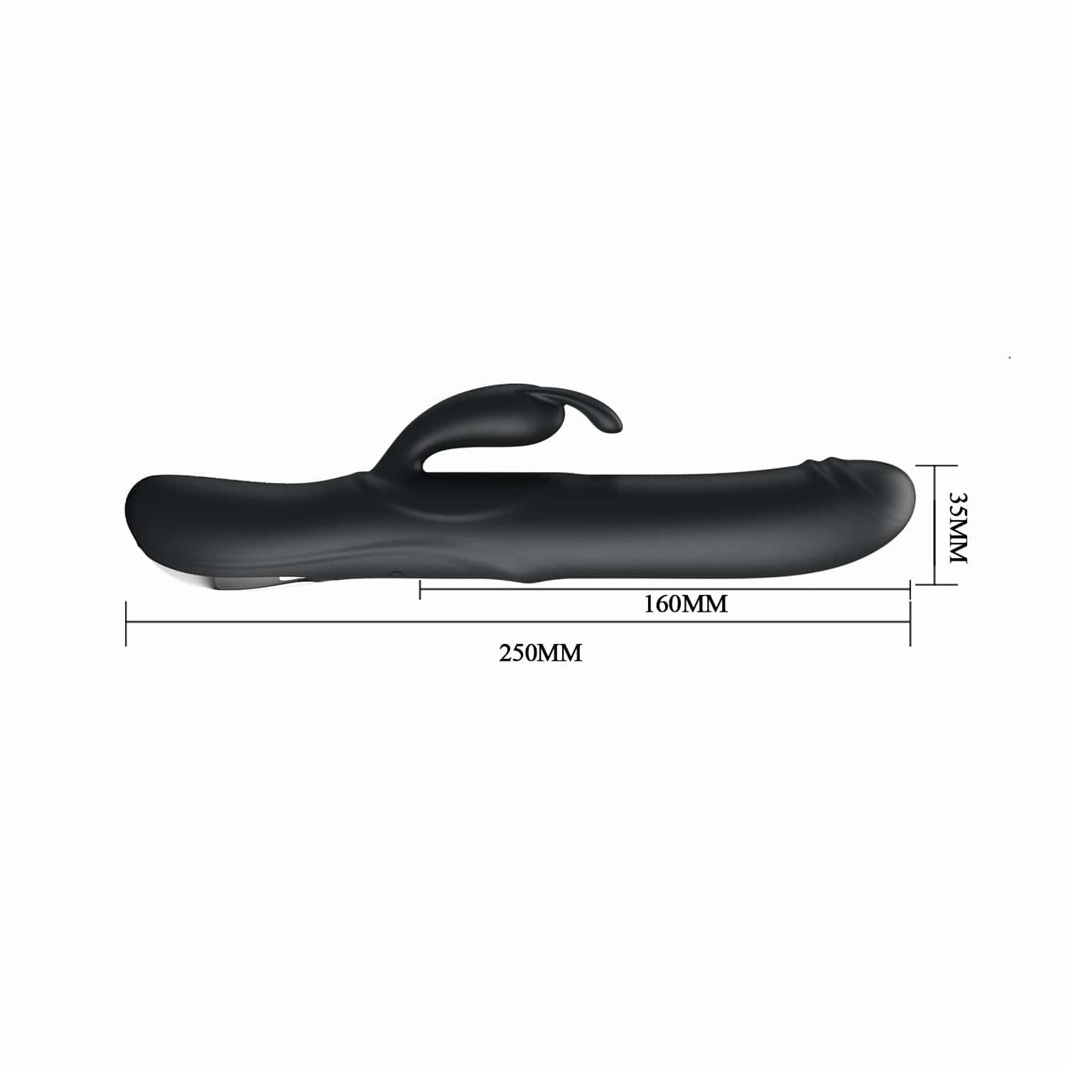 Pretty Love - Colin Vibrating Rotating Rabbit Vibrator (Black)
