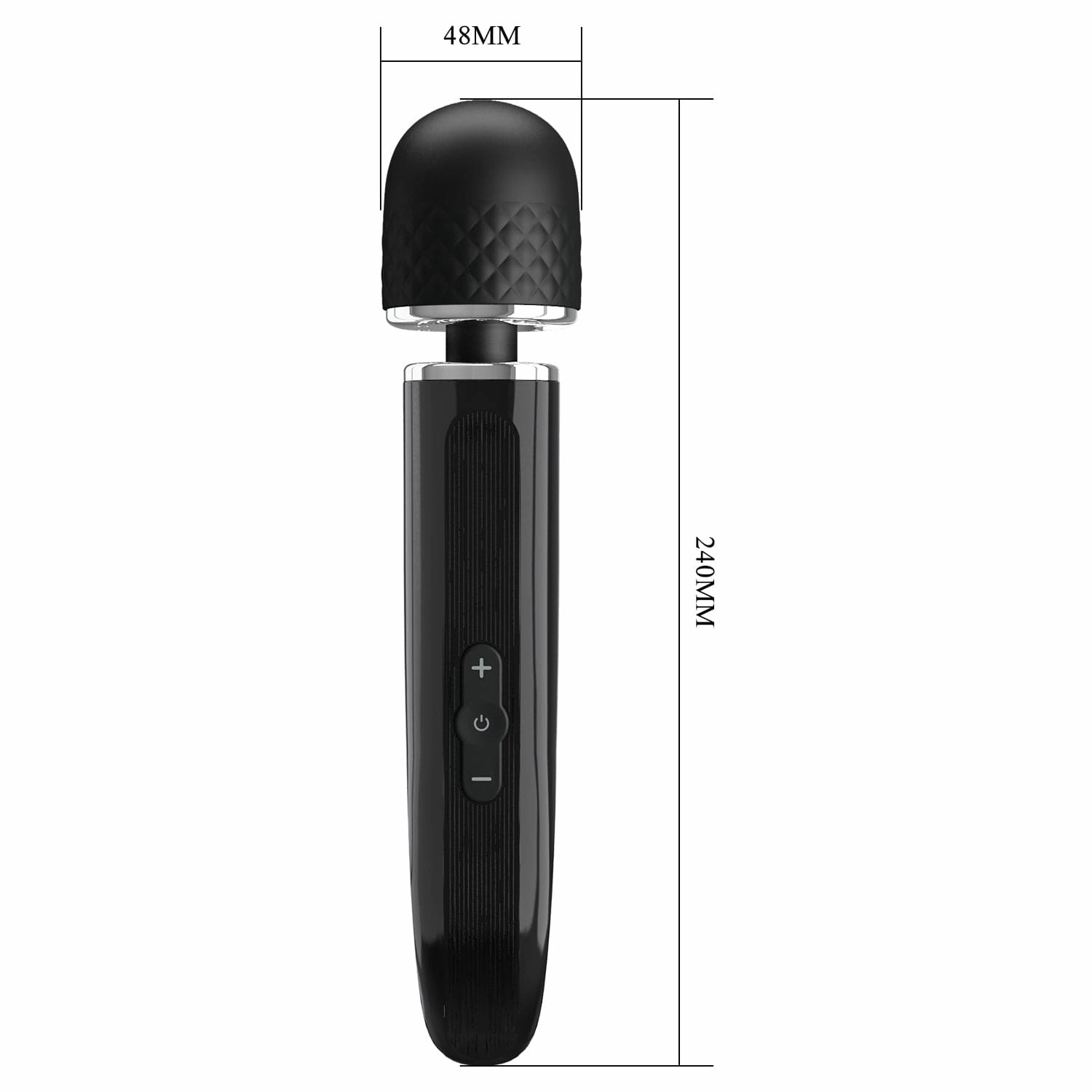 Pretty Love - Super Power Fascinating Wand Massager (Black)
