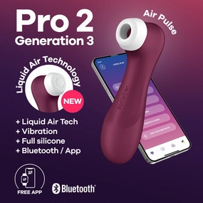 Satisfyer - Pro 2 Generation 3 App-Controlled Clitoral Liquid Air Pulse Stimulator