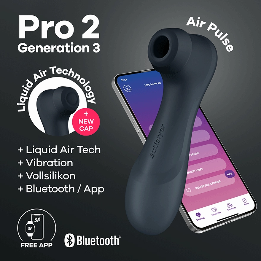 Satisfyer - Pro 2 Generation 3 App-Controlled Clitoral Liquid Air Pulse Stimulator