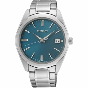 Seiko Men's Watch - Quartz Sunray Blue Dial Stainless Steel Bracelet Date | SUR525P1