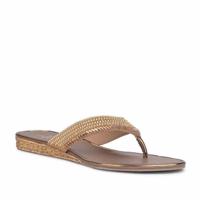 Senorita By Liberty Women STY-72 Golden Casual Slippers