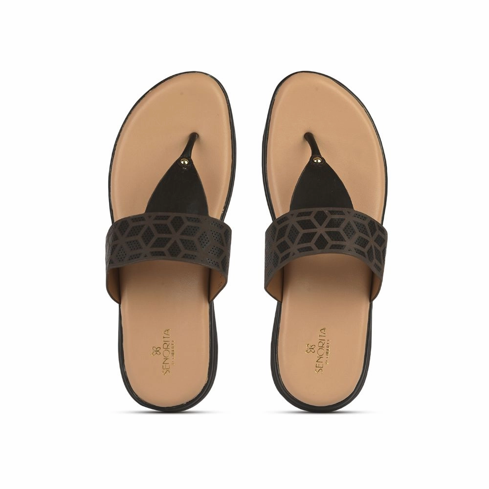 Senorita Casual (Brown) Slipper For Ladies SMT-6 By Liberty