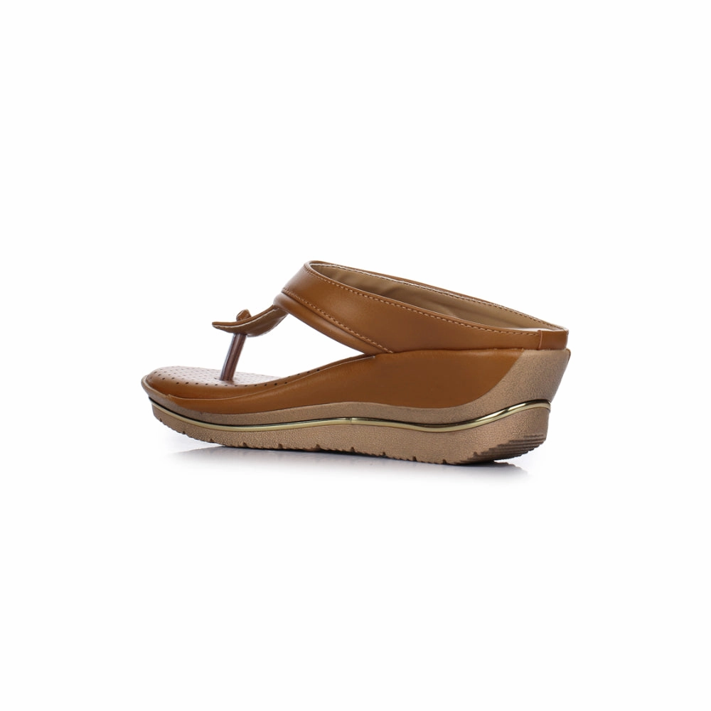 Senorita Casual Tan Slippers For Women LAF-101 By Liberty