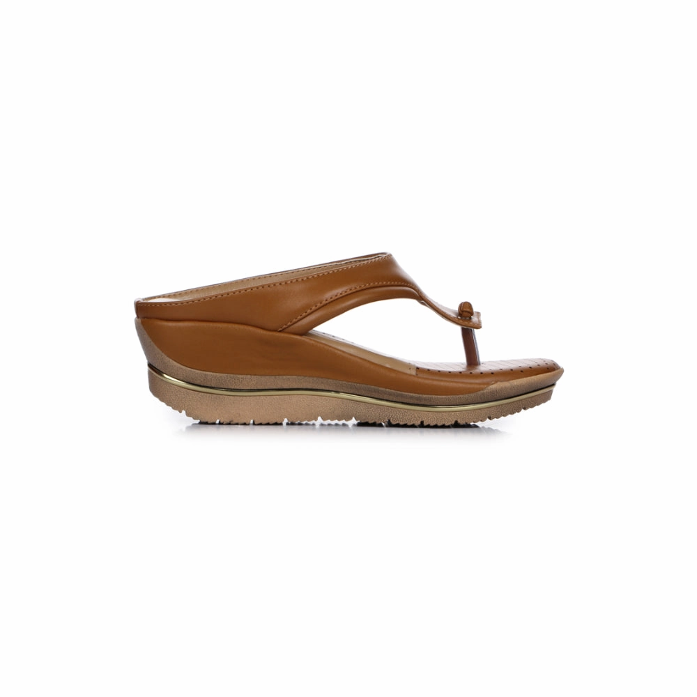 Senorita Casual Tan Slippers For Women LAF-101 By Liberty