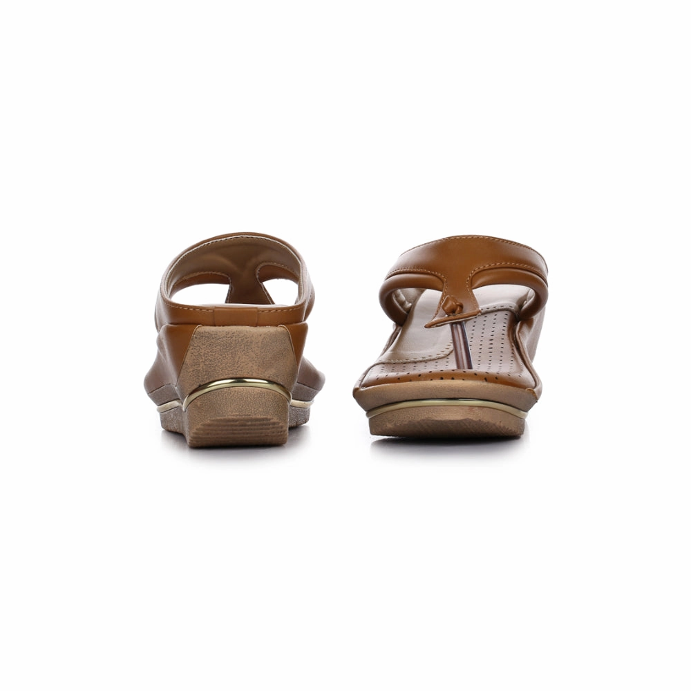 Senorita Casual Tan Slippers For Women LAF-101 By Liberty