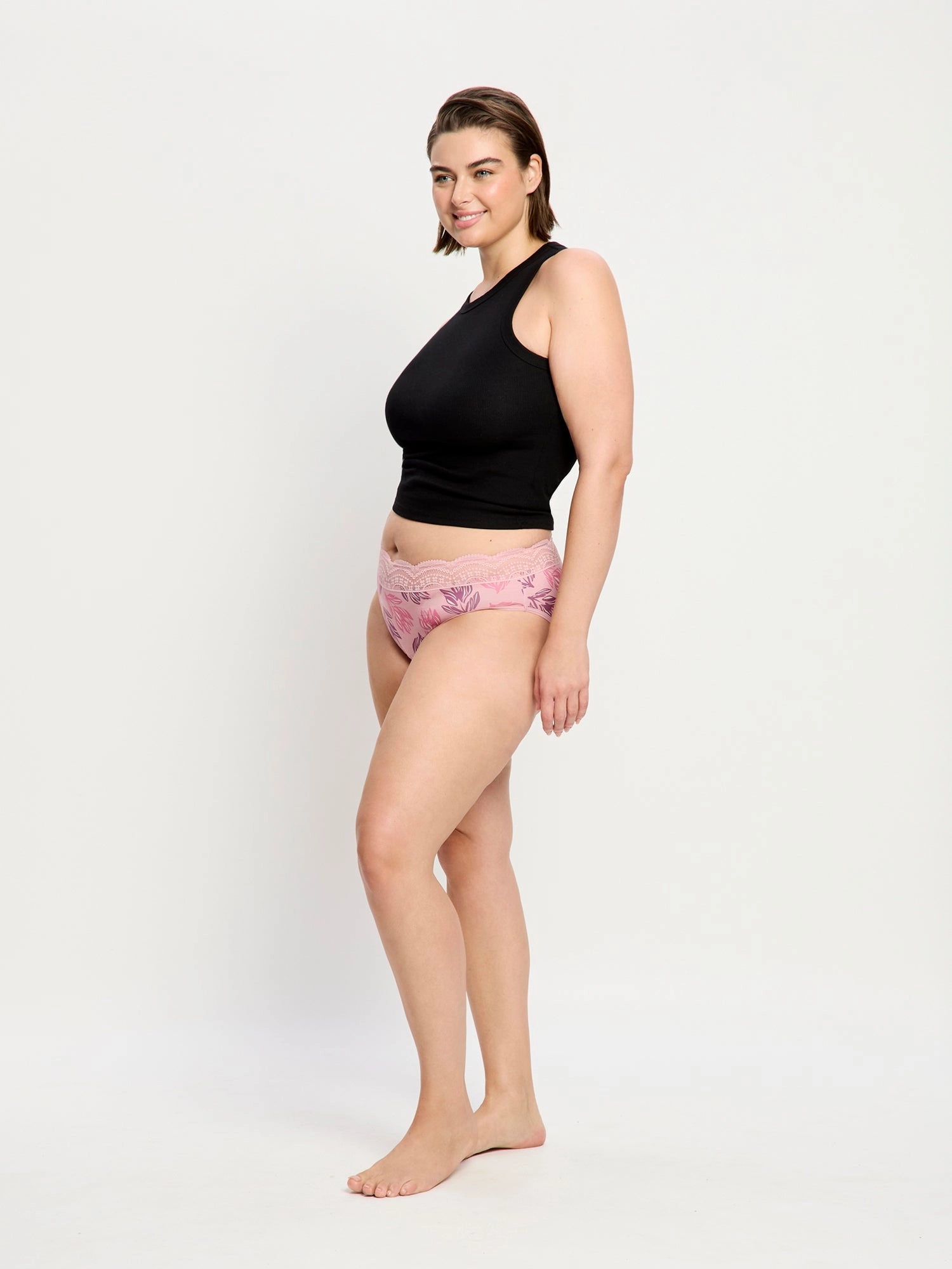 Sensual Hi Waist Bikini Moderate Cassia Pink