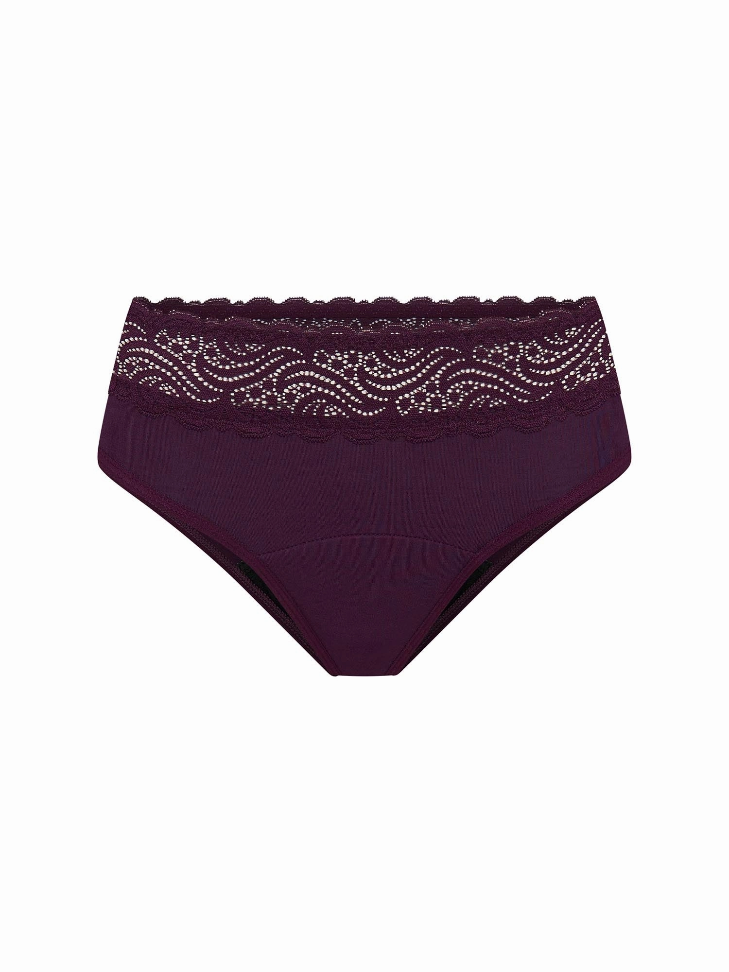Sensual Hi Waist Bikini Moderate Raisin Purple