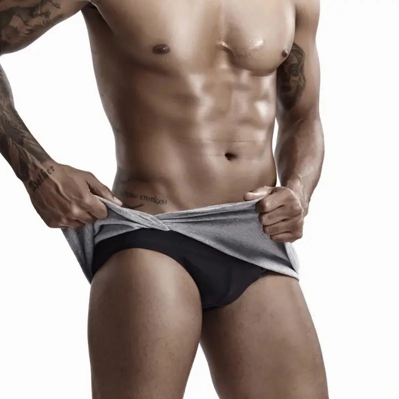 Seobean Men's Cotton Boxer Shorts Breathable Sexy Underwear 90508