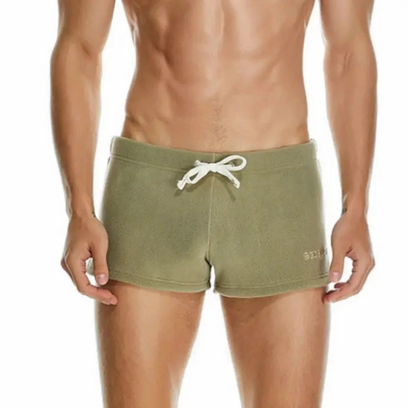 Seobean Men's Polar Fleece Boxer Shorts - Soft Lounge & Sleepwear Underwear 230501