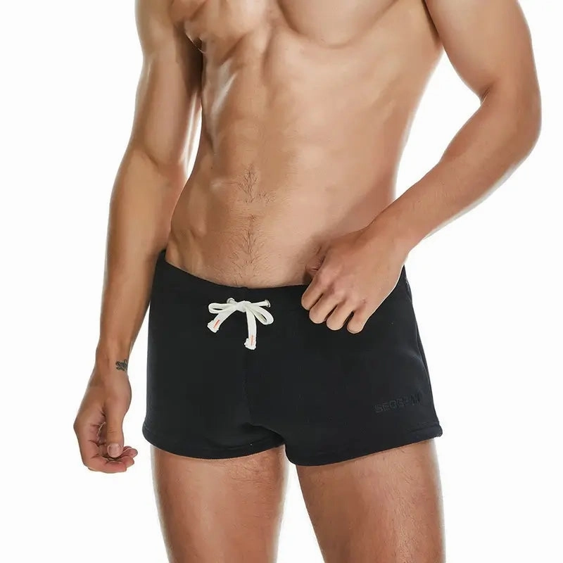 Seobean Men's Polar Fleece Boxer Shorts - Soft Lounge & Sleepwear Underwear 230501