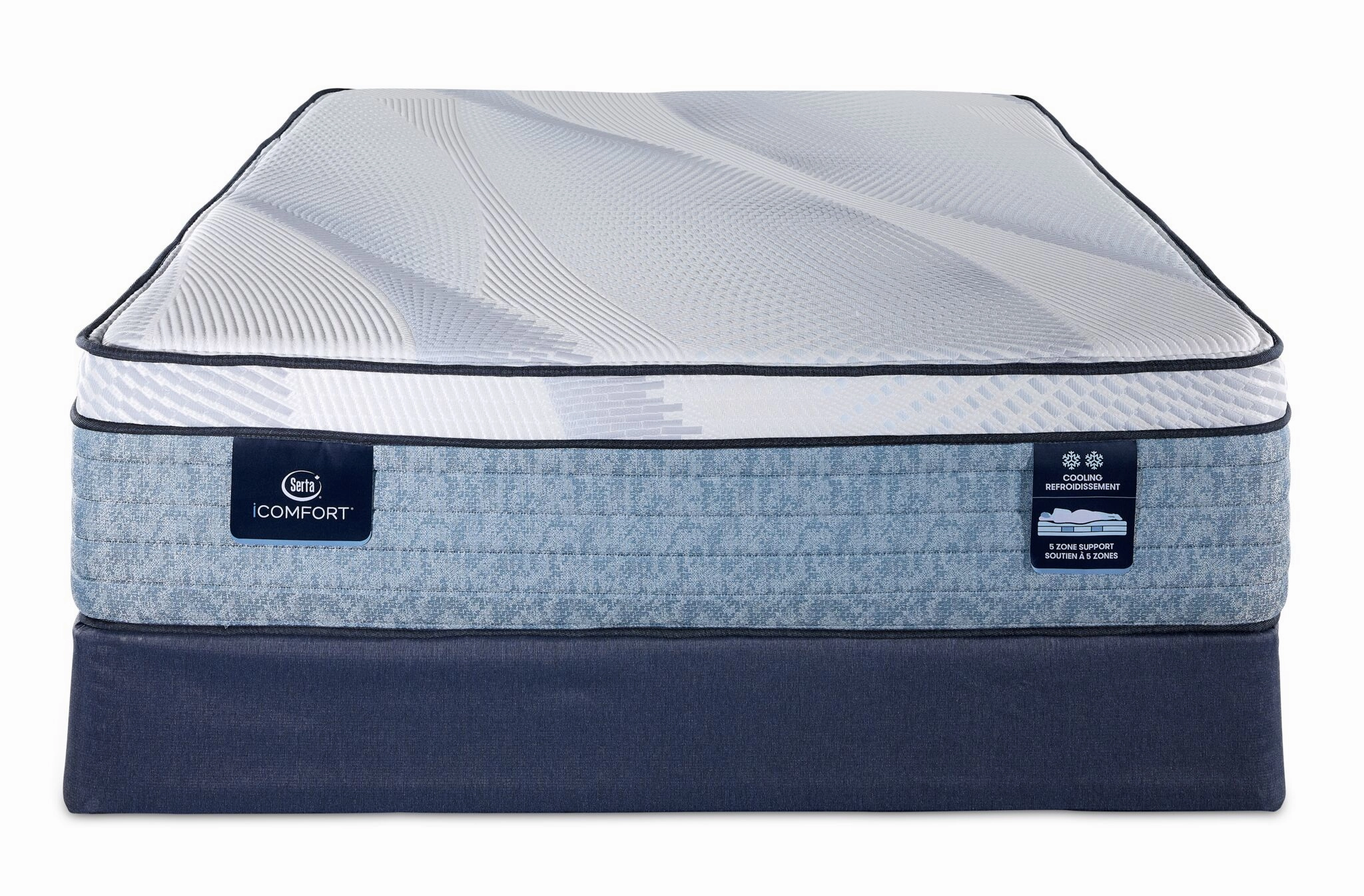 Serta iComfort® AIR 3 Medium Euro Top 13" Queen Mattress and Boxspring Set