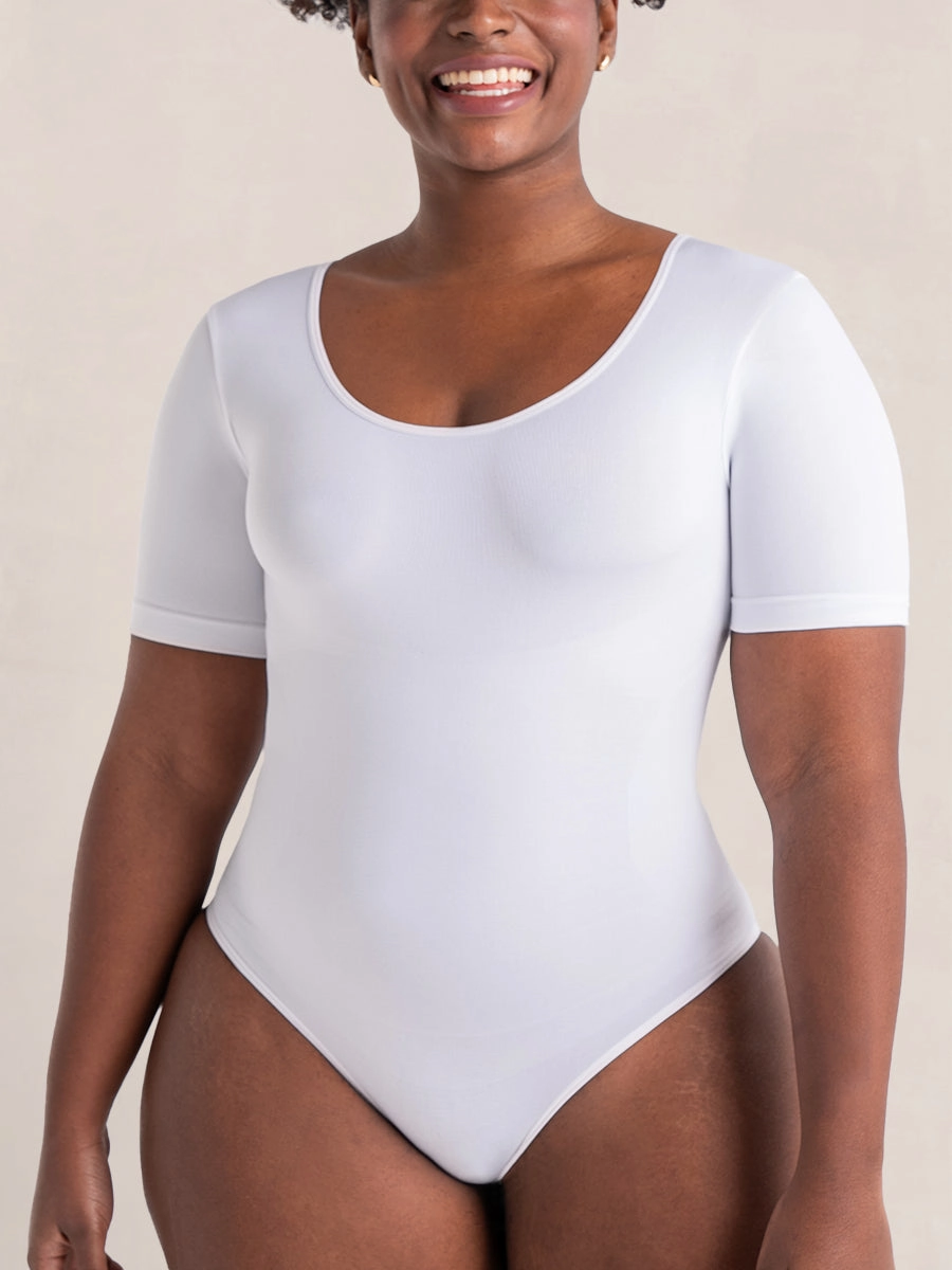 Shapermint Essentials All Day Every Day Short Sleeve Bodysuit