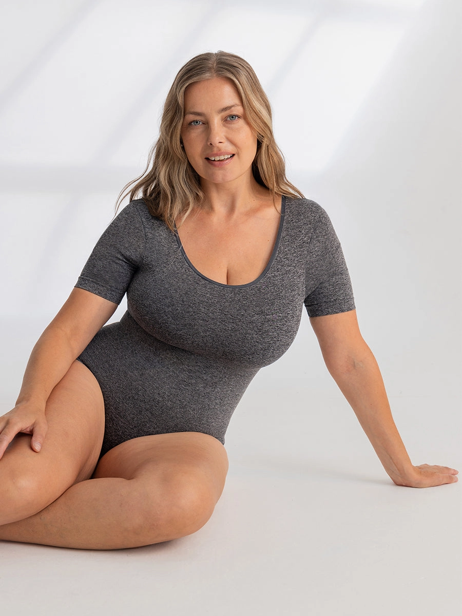 Shapermint Essentials All Day Every Day Short Sleeve Bodysuit