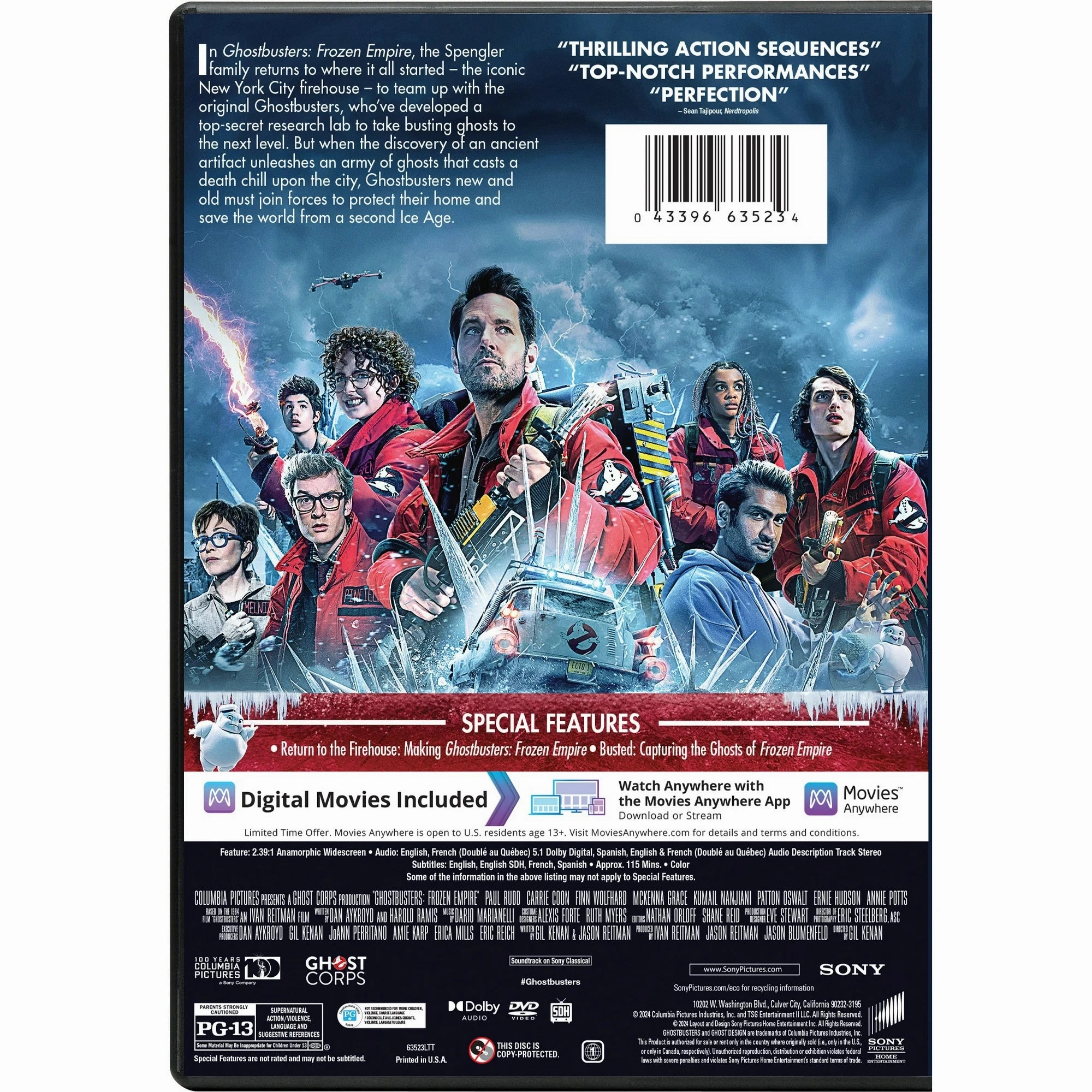 Sony Pictures Entertainment Ghostbusters: Frozen Empire (DVD   Digital Copy)