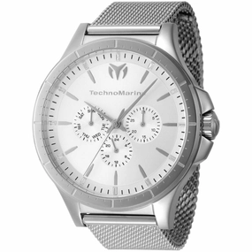 Technomarine Men's Watch - Moonsun Quartz Silver Tone Dial Mesh Bracelet | TM-822017